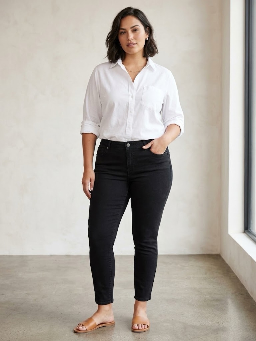 1822 Denim Black Mid-Rise Ankle Skinny Jeans Size 14